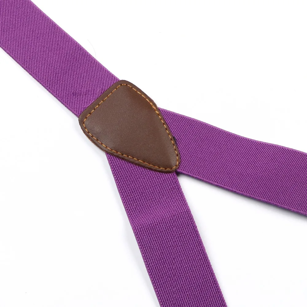 Новые подтяжки унисекс Регулируемый кожаный шесть кнопок Отверстия сплошной