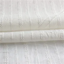 Хлопок, кружевная белая хлопковая ткань, популярная Геометрическая волнистая дизайнерская кружевная ткань с вышивкой, чистый белый цвет