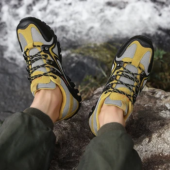 

TKN Hiking Shoes Men Trekking Shoes Men Leather Mesh Mountain Shoes Tactical Boots Outdoor Hiking Boots Men Tactical Shoes 9001