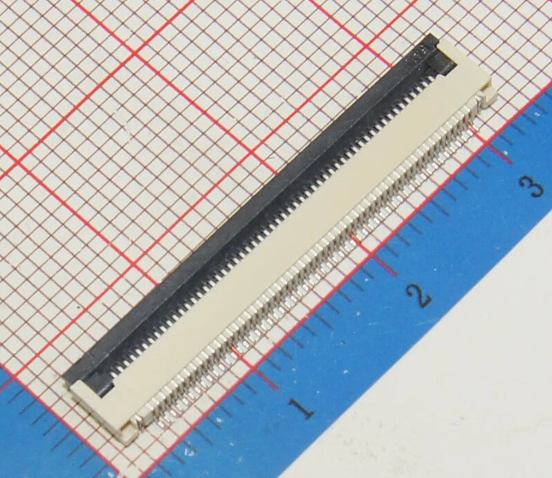 

10 Pcs FPC FFC 0.5mm Pitch 54 Pin Flip Type Ribbon Flat Connector Bottom Contact