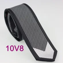 YIBEI coahella галстуки мужские серебряные клетчатые узкий галстук с черной окантовкой жаккардовые галстуки с узором тонкие 6 см модные Corbata мужские