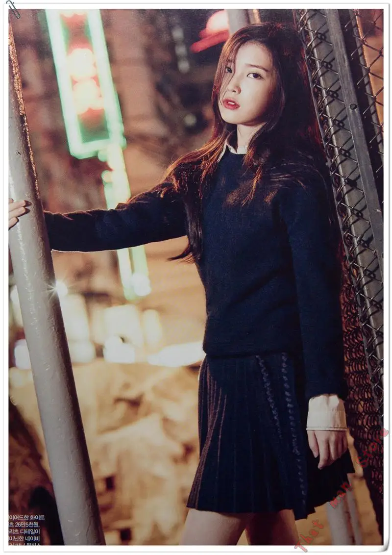 IU Lee Ji Eun Южная Корея красивая модель белая крафт-бумага плакаты декоративный настенный плакат украшение дома 42*30 см
