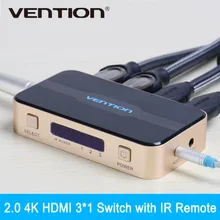 Vention Mini 3 Input 1 Output 2.0 4K HDMI Switch Switcher HDMI Splitter HDMI Port for PS3 PS4 for Xbox 360 PC DV DVD HDTV 1080P