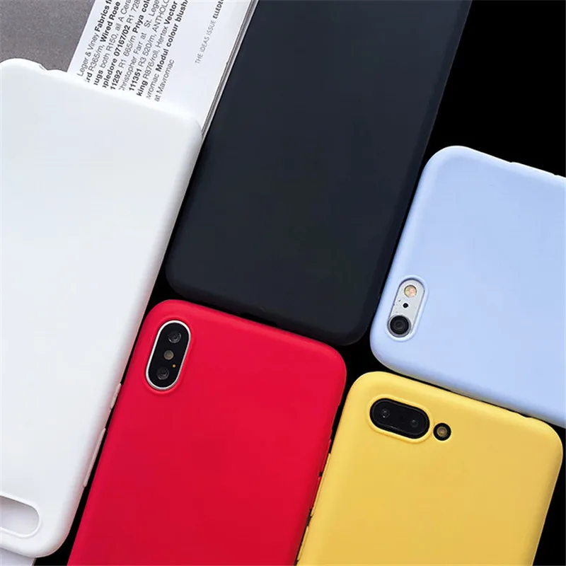 

Original Matte Candy Macaron Color Silicone TPU Case For Huawei Y5 Y6 Y7 Prime Y9 2017 2018 Honor 7A 7C 5.99 5.7 inch Cover Capa