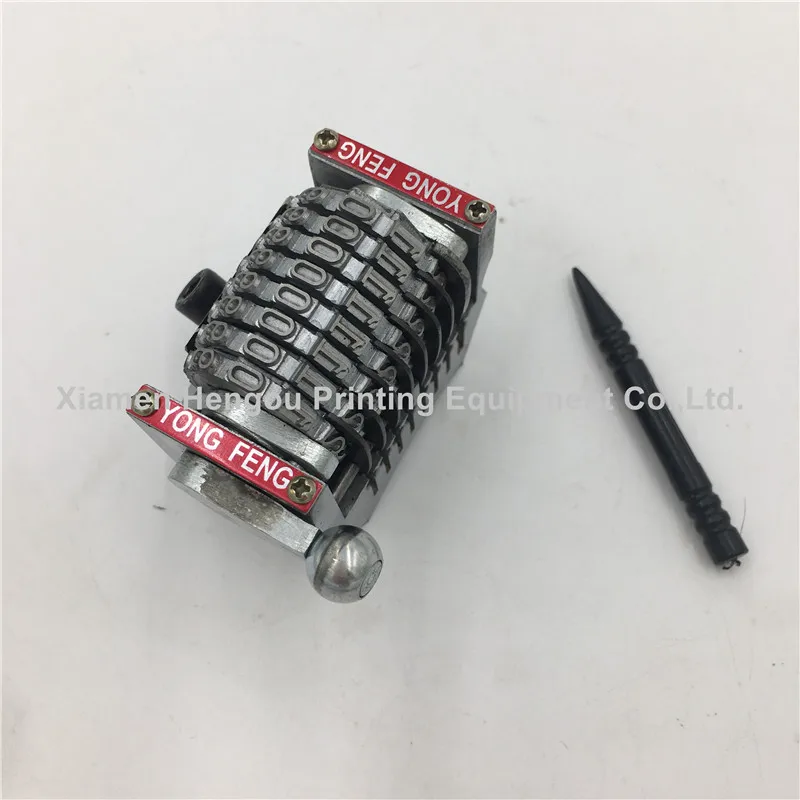2 Pieces New 8 Digits Numbering Machine Vertical Backward Jump Mode 098765...