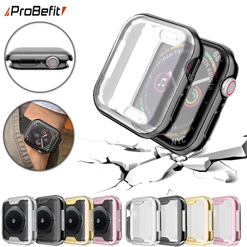 

ProBefit 360 Slim Watch Cover for Apple Watch Case 5 4 3 2 1 42MM 38MM Soft Clear TPU Screen Protector for iWatch 4 3 44MM 40MM