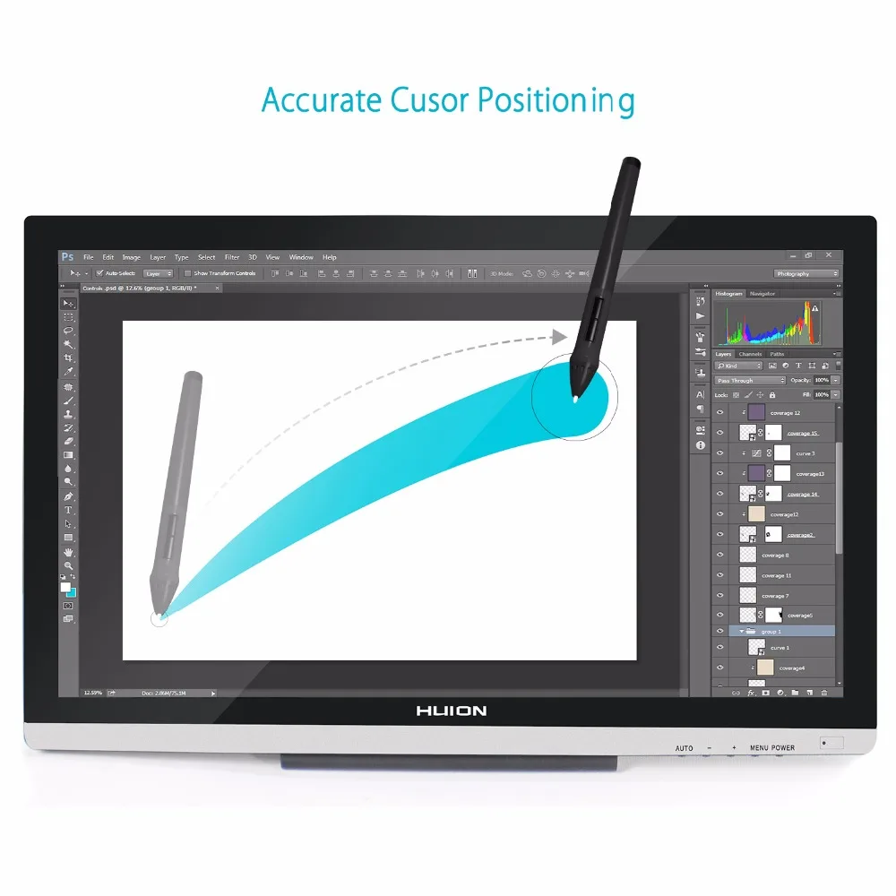  HUION GT-220 V2 215 pulgadas lápiz pantalla gráficos digitales dibujo tableta Monitor IPS HD pluma 