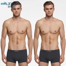 ALANSHOW, 2 шт., мужское нижнее белье, мягкие боксеры, хлопок, боксеры, мужские одноцветные боксеры, шорты размера плюс, боксеры, удобное Мужское нижнее белье