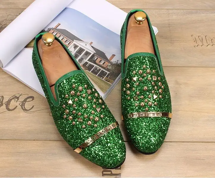 Casual Glissement 5 Printemps Homme Mocassins Rivets 1 Sur Goujons 3 Conduite Hommes Appartements 2 Glitter Pour Richelieus Chaussures Bling Les 2018 4 Rétro Automne gnqA6wf6