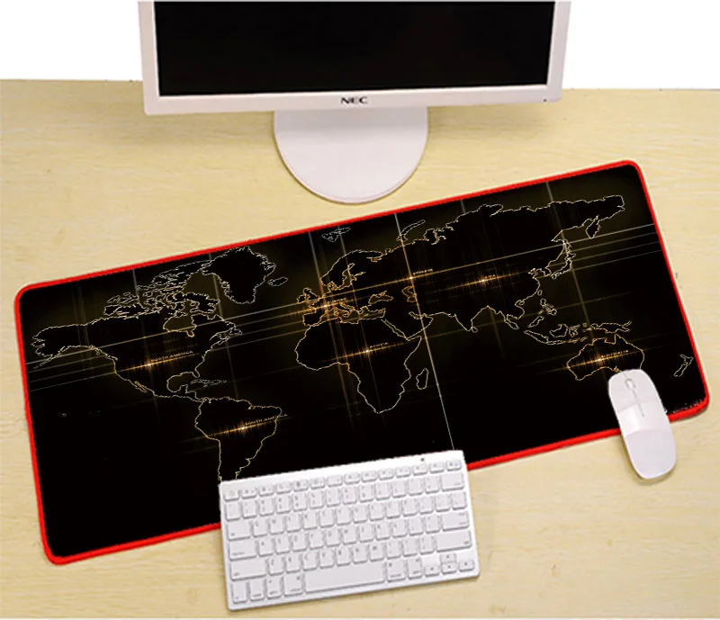 Высокое качество магазин большой игровой коврик для мыши карта мира мышь настольный коврик для мышки клавиатура Коврик для Dota CS Go красная сторона