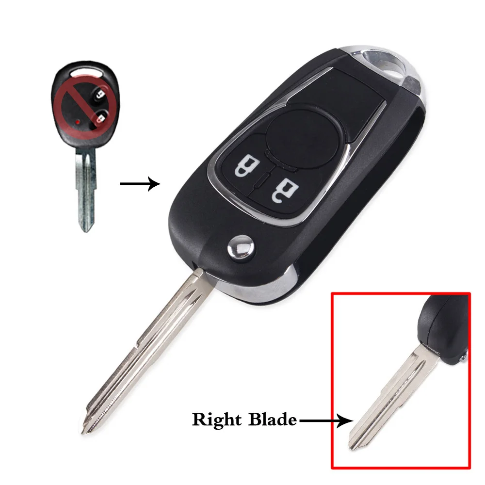 KEYYOU 2 кнопки модифицированный Flid ключ оболочка для Chevrolet Aveo Spark Love Epica парус складной чехол для дистанционного ключа от машины левое/правое лезвие - Количество кнопок: 4 Кнопки