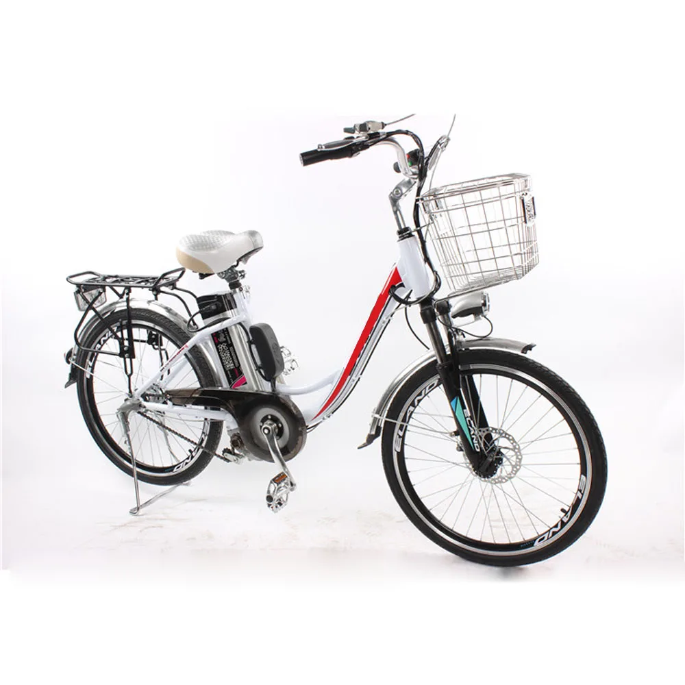 Top 48v 24 inch 6 speed aluminum alloy front and rear disc brakes 12ah lithium battery 250w motor match Electric bicycle  2 seat lad 4