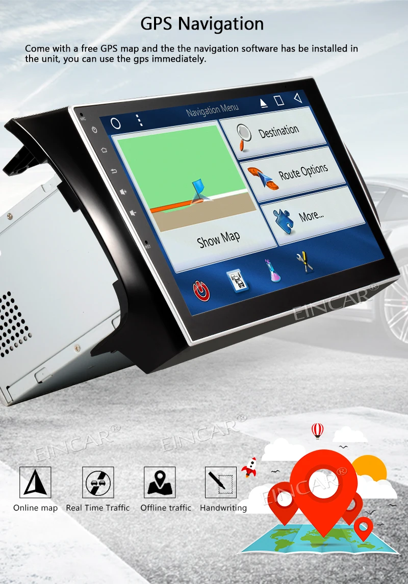 Best Wireless Camera Included!Eincar Android 7.1 Stereo Radio for Nissan Support GPS Navigation Bluetooth Autoradio WIFI 1080P Video 5
