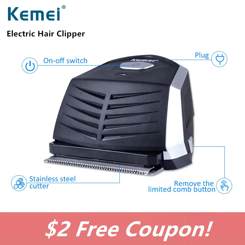 

Kemei Waterproof Sharp Carbon Steel Blade Professional Hair Clipper Battery Rechargeable Head Hair Trimmer Quick Charge N30C