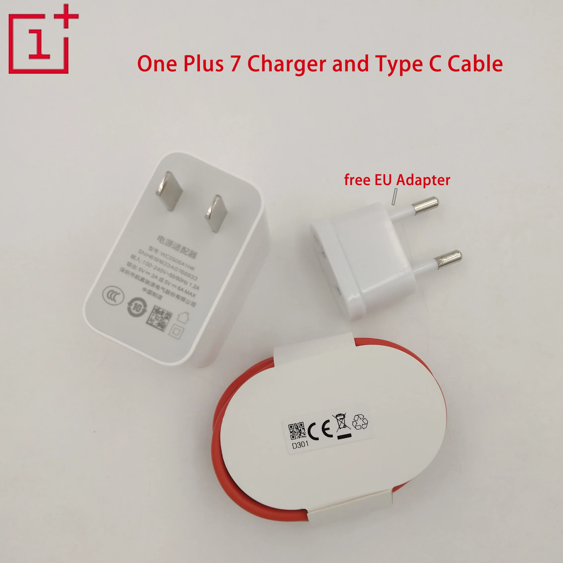 

100% Original Oneplus 7 US warp Charger 5V 6A Wall Adapter Fast Charging and USB 3.1 Type C Cable For Oneplus 1+7 6 6T 5 5T 3 3T