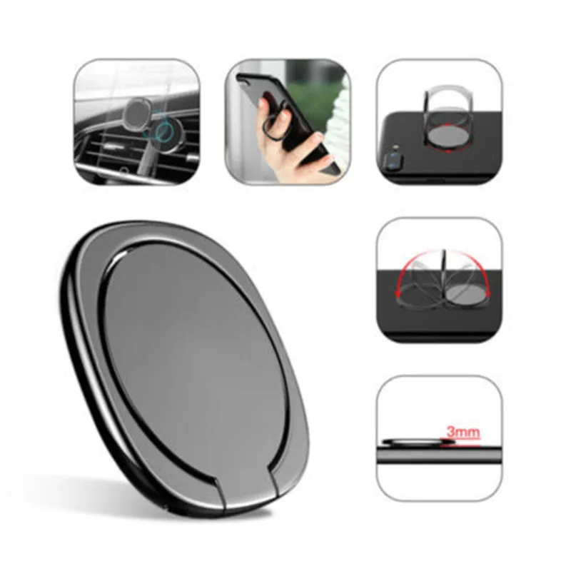 Finger Phone Ring Holder 360 Degree Mobile Phone Holder Stand For Samsung S9 Plus iPhone Universal Cell Phone Finger Ring Holder Finger Phone Ring Holder 360 Degree Mobile Phone Holder Stand For Samsung S9 Plus iPhone Universal Cell Phone Finger Ring Holder