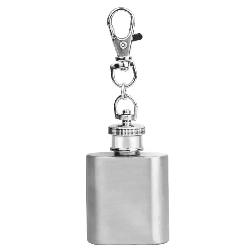 

Lowest Price 1oz Mini Stainless Steel Hip Flask Alcohol Flagon with Keychain Utensilios De Cozinha Criativo Alcohol Drinks Tools