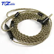 With Microphone 3 5mm Hifi Headphone Cable For MMCX se215 se315 se425 se535 se846 DIY Headset Cable Earphone Maintenance Wire