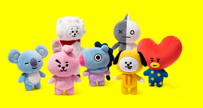 Bts bt21 плюшевые игрушки куклы Bangtan Обувь для мальчиков Ким тэ Хен V ju...