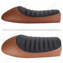 motorcycle Black Brown Hump Custom Cafe Racer Seat Vintage Saddle For Honda CB350 CB450 CB750