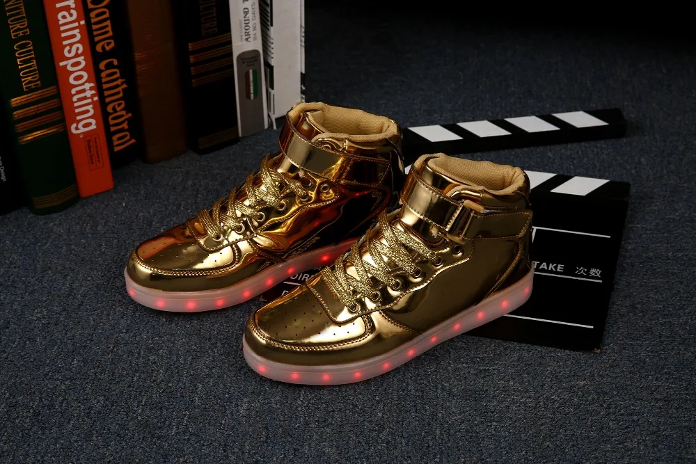 Strongshen 25-45 размер/USB заряжаемые кроссовки Led детская обувь с подсветкой дети случайные мальчики и девочки светящиеся кроссовки обувь