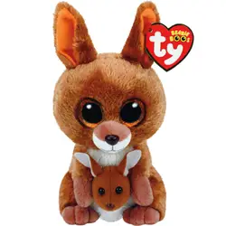 Ty Beanie Боос 6 "15 см Киппер коричневый кенгуру плюшевые мягкие глазастые чучело Коллекционная кукла игрушка с сердцем тег