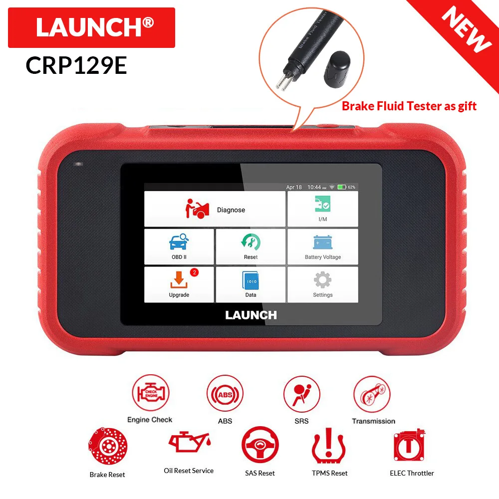 

LAUNCH x431 CRP129E OBD2 Auto Scanner Engine ABS SRS AT Brake Oil SAS ETS TMPS Reset free update pk CRP129 CRP123 CRP129X