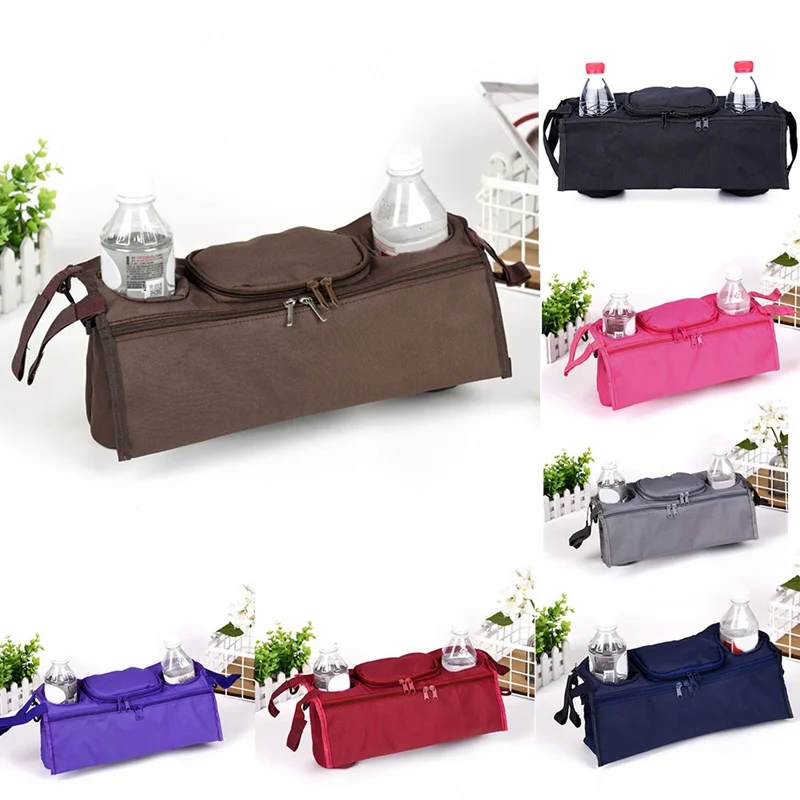 

Baby Pram Stroller Storage Diaper Bag Cup Feeding Bottle Diaper Pouch Cup Holder Nappy Storage Organizer Pushchairs Accessories