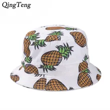 Ананасовая шляпа Панама Шляпы взрослые Панама город женщины хип хоп ведро шляпа Ананас Хлопок Открытый Рыбалка Кепка Бонни мужской бренд