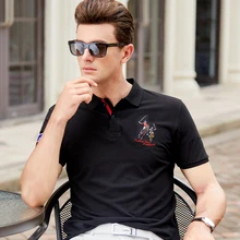 camisa homme Для мужчин поло рубашки высокого Качественный хлопок короткий рукав Летняя однотонная мужской Повседневное Бизнес Для мужчин swear плюс Размеры