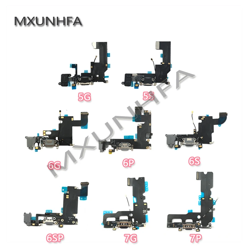 

5pcs/lot USB Charger Charging Port For iPhone 6 6S 7 8 Plus 5 5C 5S SE X XS Max XR Dock Connector flex cable Headphone Jack