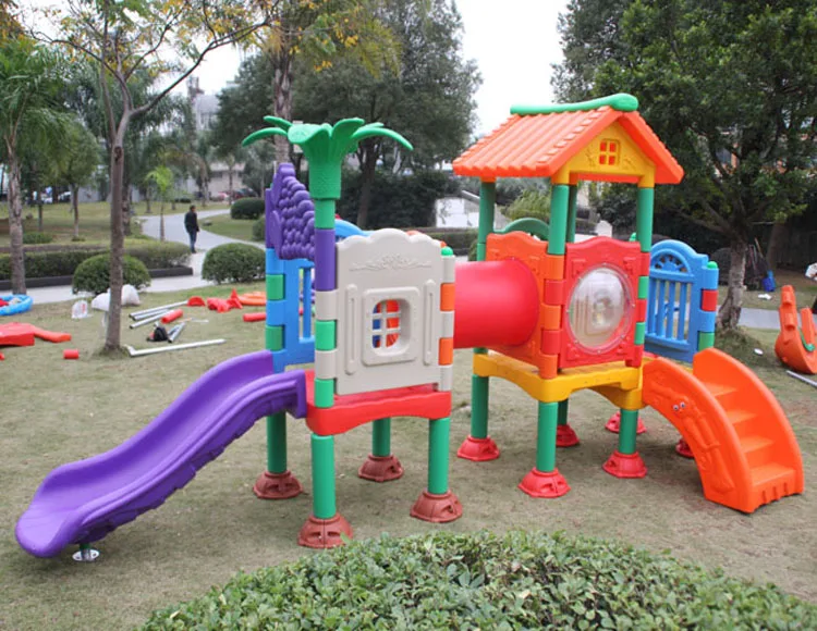 Kinderen plastic outdoor glijbaan pretpark apparatuur baby speeltuin