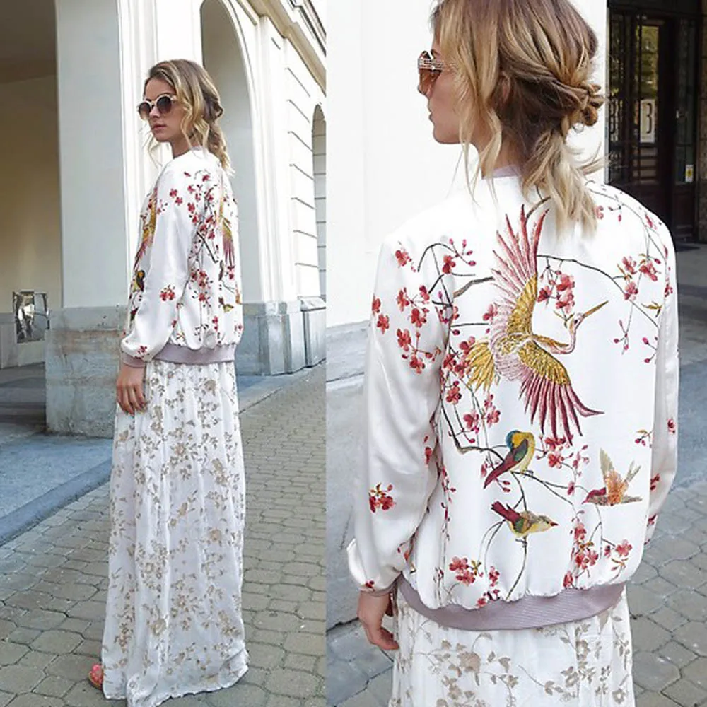 floral print bomber jacket zara