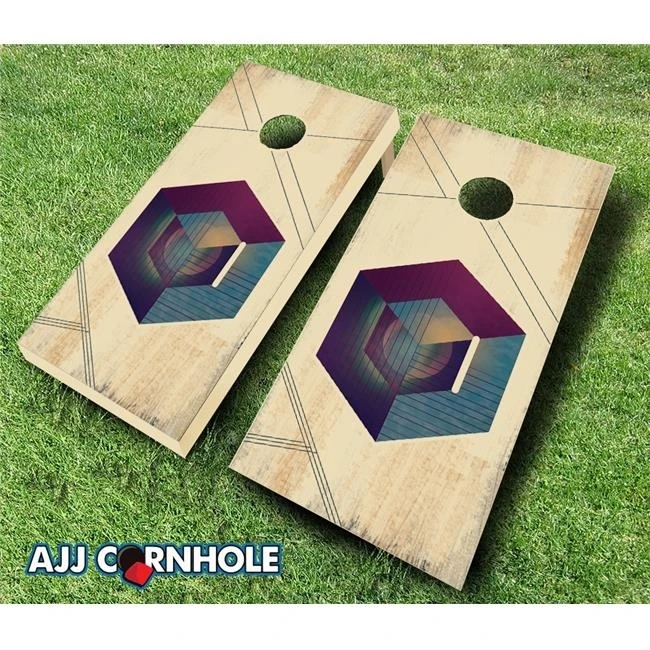 AJJCornhole 109-Incog Incog Ebony Stained Theme Cornhole Set - 8 x 24 x 48 in.