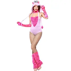 Сексуальный розовый костюм монстра косплей для женщин костюм животного для взрослых костюм на Хэллоуин для женщин карнавальный вечерние