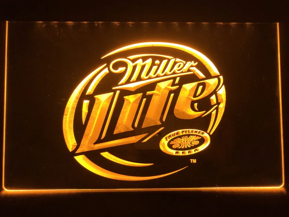 A016 Miller Lite/Пиво отображает логотипы светодиодный неоновый светильник