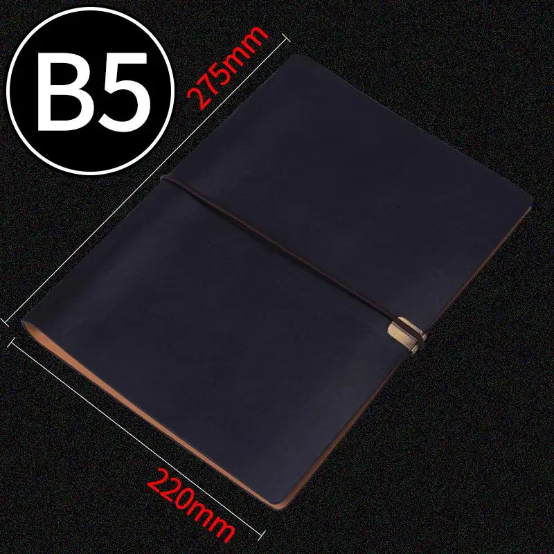 Блокнот A5 канцелярские Бизнес дневник B5 вкладыш Высококачественная мягкая искусственная кожа пользовательские логотипом Журнал Ноутбук Примечание книга - Цвет: B5