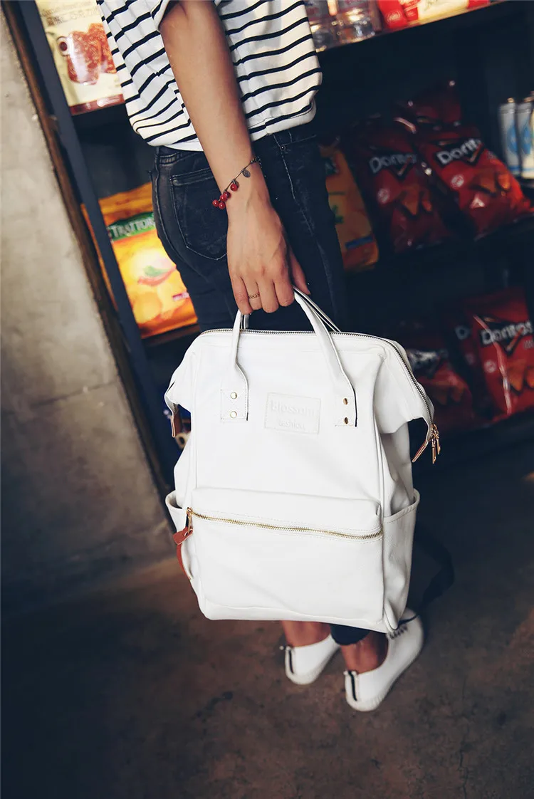 Fashion Mummy Diaper Bag Backpack Leather Waterproof Maternity Nappy Bag Large Capacity Travel Mother Handbag For Mom Baby Care (5)