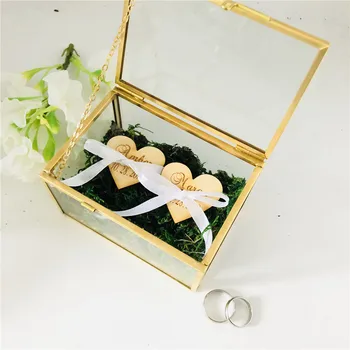 

Personalised Wedding Ring Box, Custom Ring Bearer Box, Proposal Box, Personalized Engagement Ring Box, Geometric Engraved Box