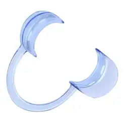 20 шт Стоматологическое Отбеливание зубов щек губчатый Ретрактор роторасширитель C-Форма прозрачный синий 3 размера стоматологическая