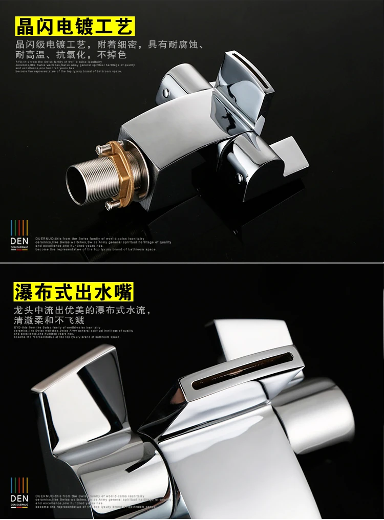 Медных Водопад бассейне горячей и холодной воды коснитесь Импорт ванная комната ковчег undercounter двойной туалете кран
