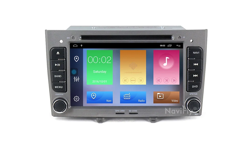 Sale Navifly! 2G+32G Android 9.1 2din Car dvd radio audio GPS Navigation for PEUGEOT 308 2007-2013,408 2011-2014 car Stereo Head Unit 16