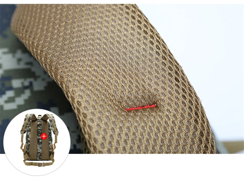 Camuflagem do Exército Acampamento ao ar Equitação Mochila Tático Bolsa Militar Ventilador 50l Multifuncional Caminhadas Livre 14 Ferram. atividade ar livre