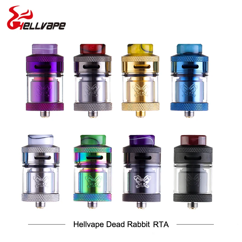 

Hellvape Dead Rabbit 25mm RTA 4.5ML Tank electronic cigarette Atomizer Resin Driptip Single/Dual Coil Rebuild Vape Vaporizer
