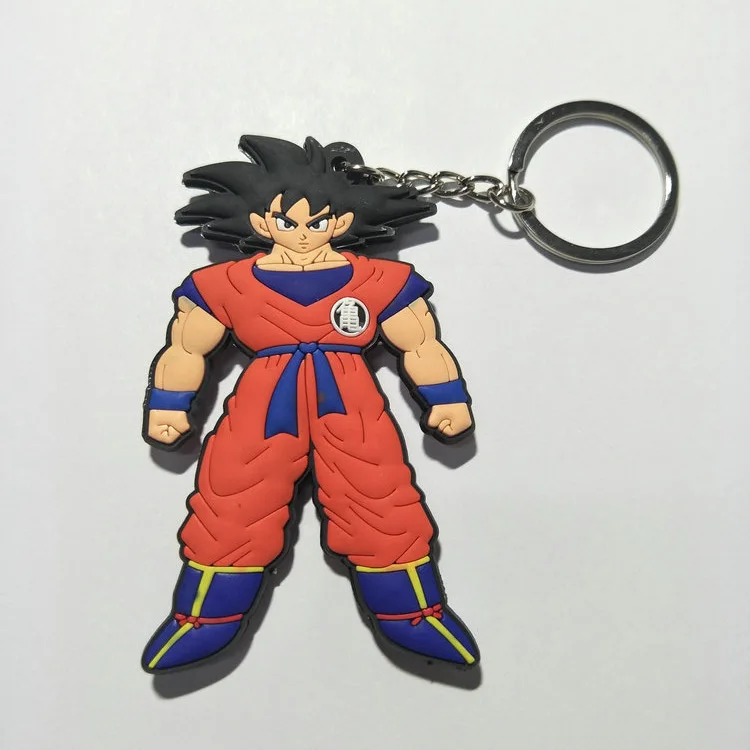 Dragon ball dibujos animados cos PVC llavero Torankusu Bulma Krillin Kuririn Frieza moda silicona para llave colgante llavero joyería