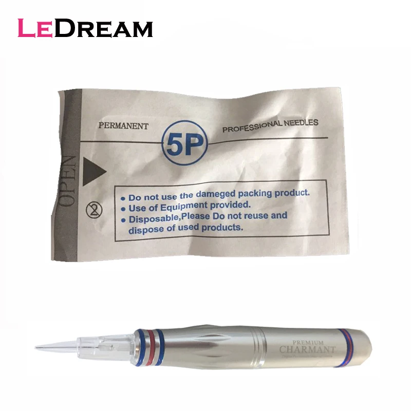 

50pcs Sterilized 8mm Screw Tattoo Cartridges Needles Tips Microneedling 5P 5RL For Charmant I Permanent Makeup Microblading