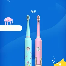 Электрическая зубная щетка Детская мультяшная влюбленная в щетку звуковая автоматическая зубная щетка отбеливающая Водонепроницаемая мягкая щетка для волос