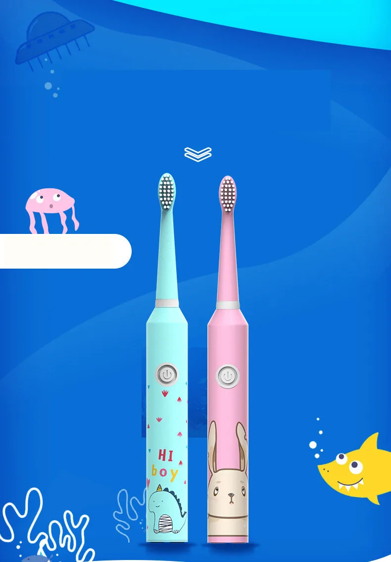 

Electric toothbrush children cartoon fall in love with brushing sound automatic toothbrush whitening waterproof soft Hair