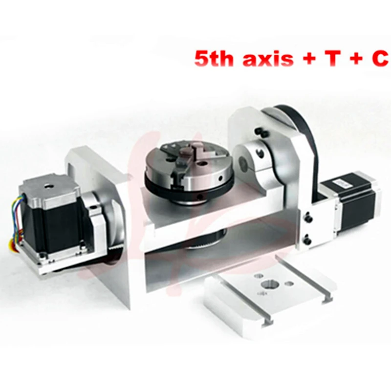 CNC milling Machine Rotary 5th axis A aixs with table and 3 jaw chuck for 3020 3040 6040 cnc router engraver machine | Инструменты