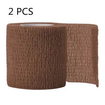 

Brown Retractable Self Adhesive Medical Elastic Bandage Movement Fitness Sports Injury Muscle Strain Protection Tapes